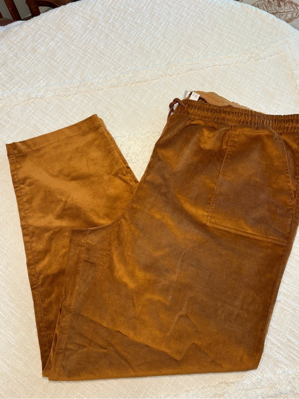 d&co. Heritage Women’s Casual Corduroy Drawstring Pants - Brown